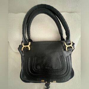 Chloé Marcie Medium Leather Satchel – Black